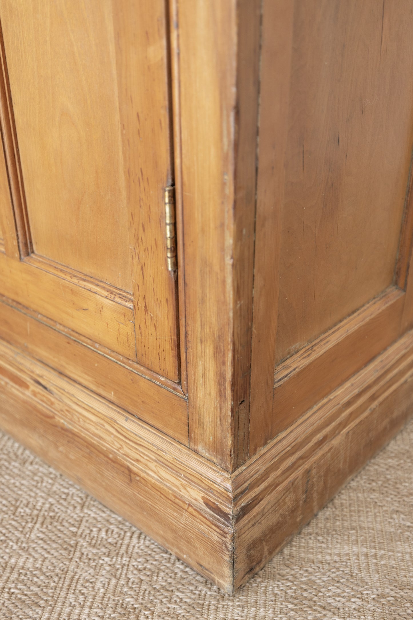 Antique English Honey Pine Linen Cabinet - Circa 1890