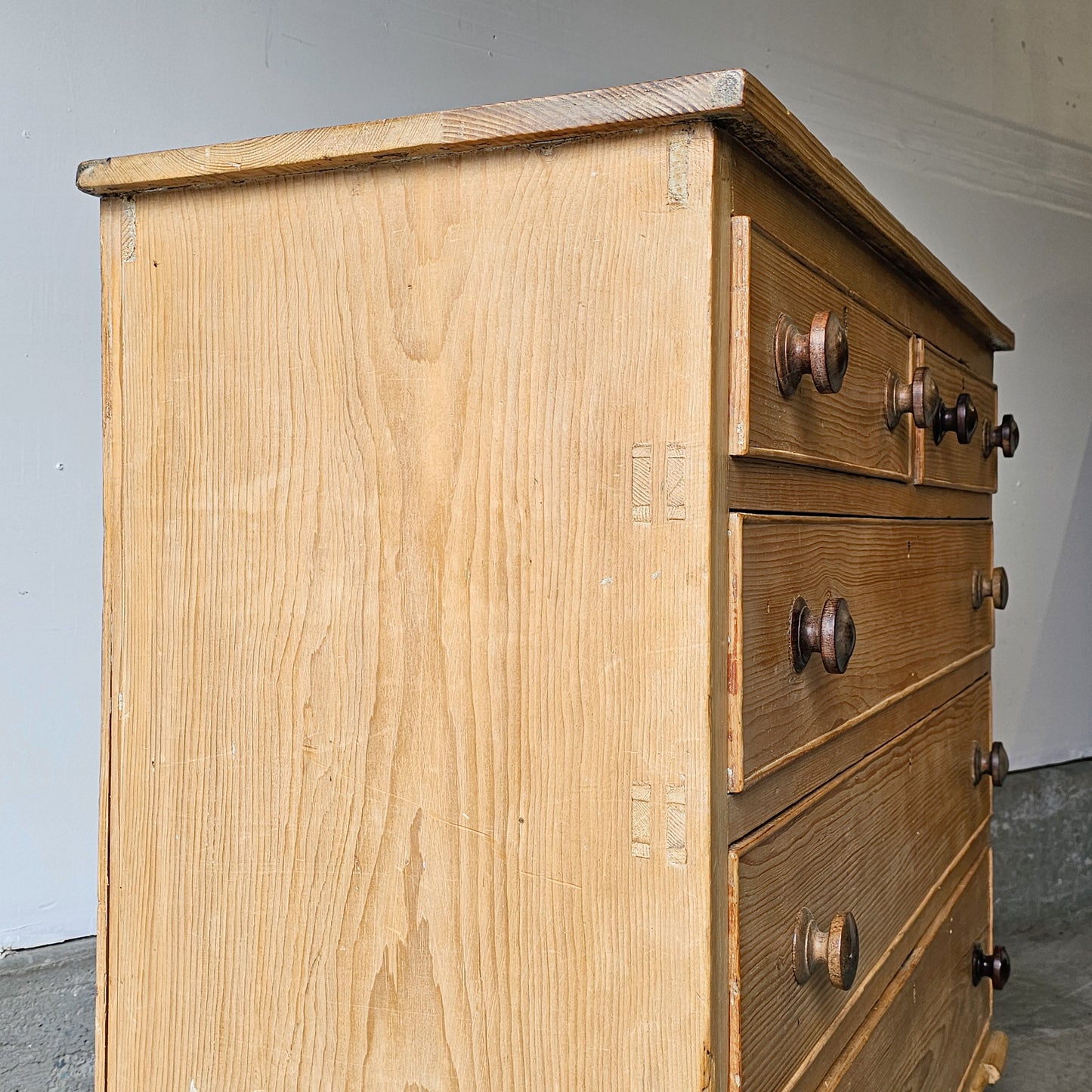 Antique Pine Chest of Drawers / Dresser - Circa 1870