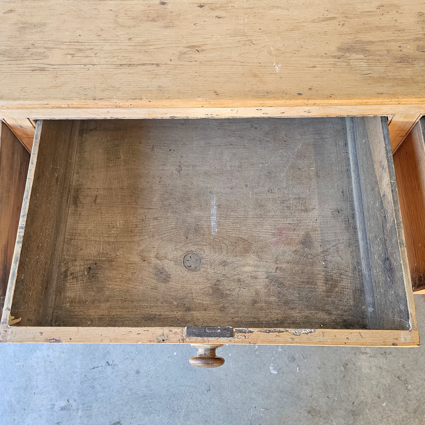 Antique English Pine Sideboard - Circa 1880