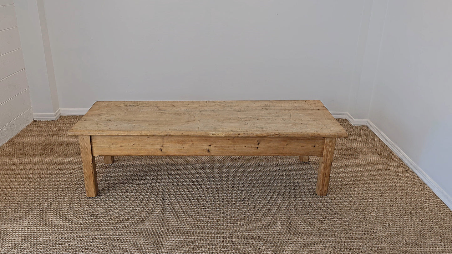 Antique English Pine Coffee Table - Circa 1910