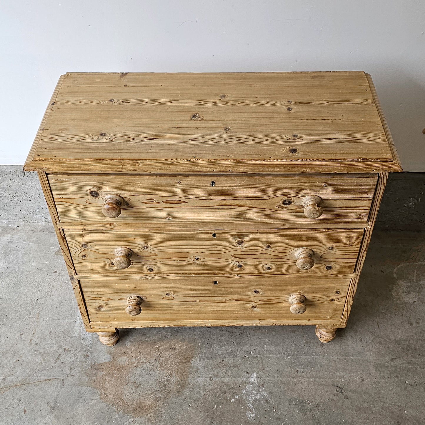 Petite Antique English Pine Dresser/Nightstand - Circa 1870