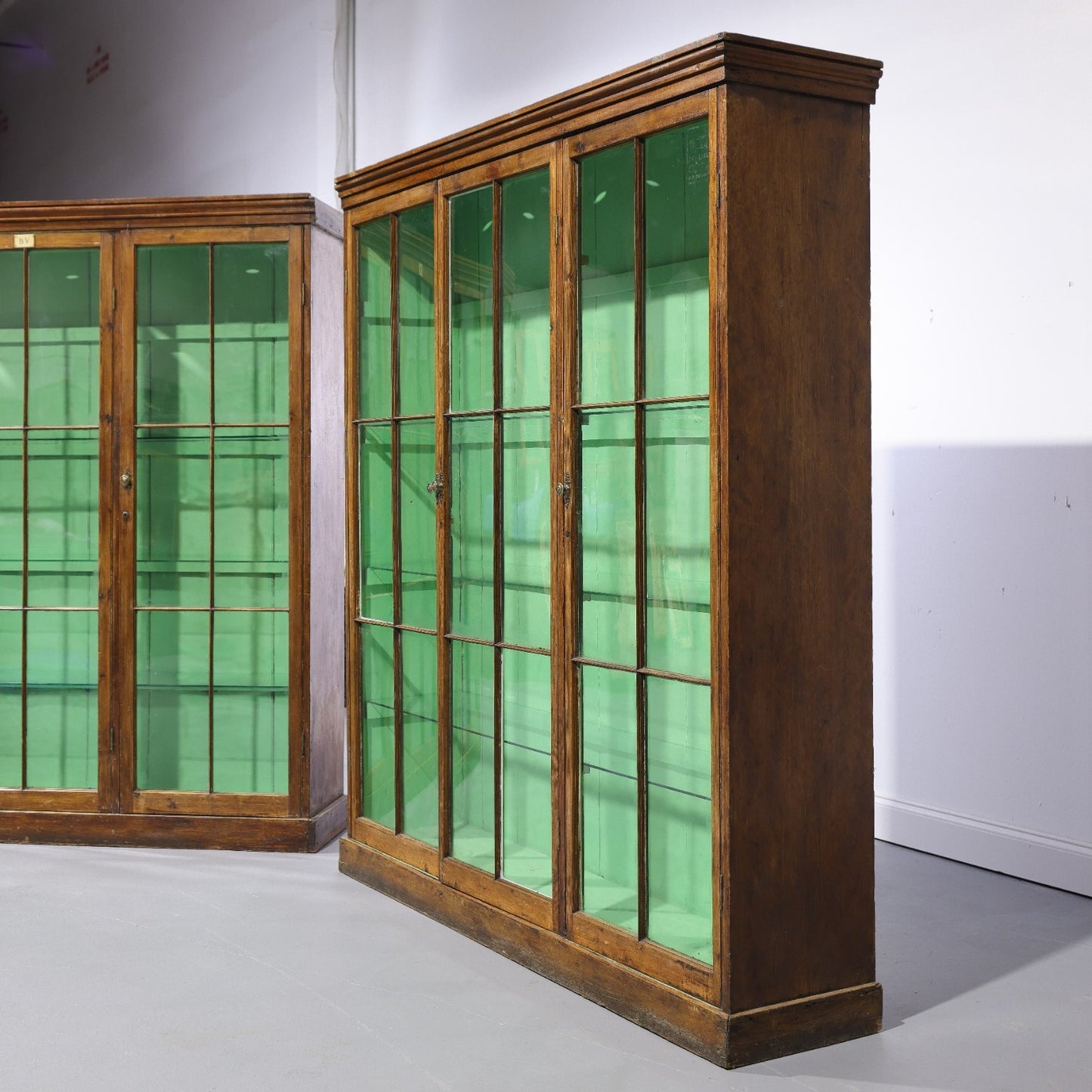 Matching Pair of Antique Glazed Display Cabinets | Circa 1860