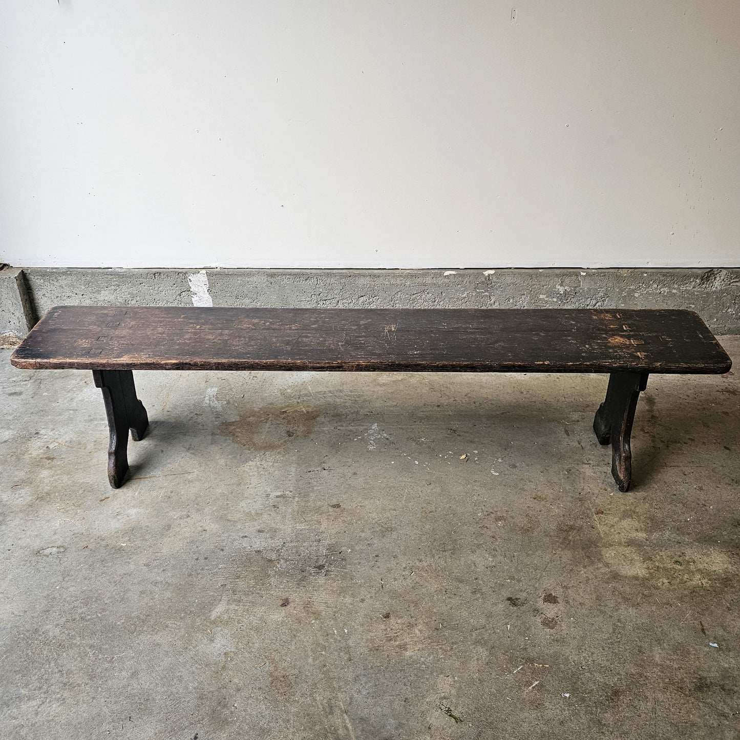 Antique English Oak Bench - Circa 1910
