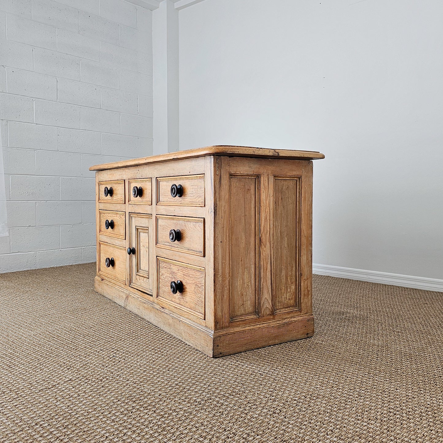 Antique English Pine Sideboard | Circa 1880