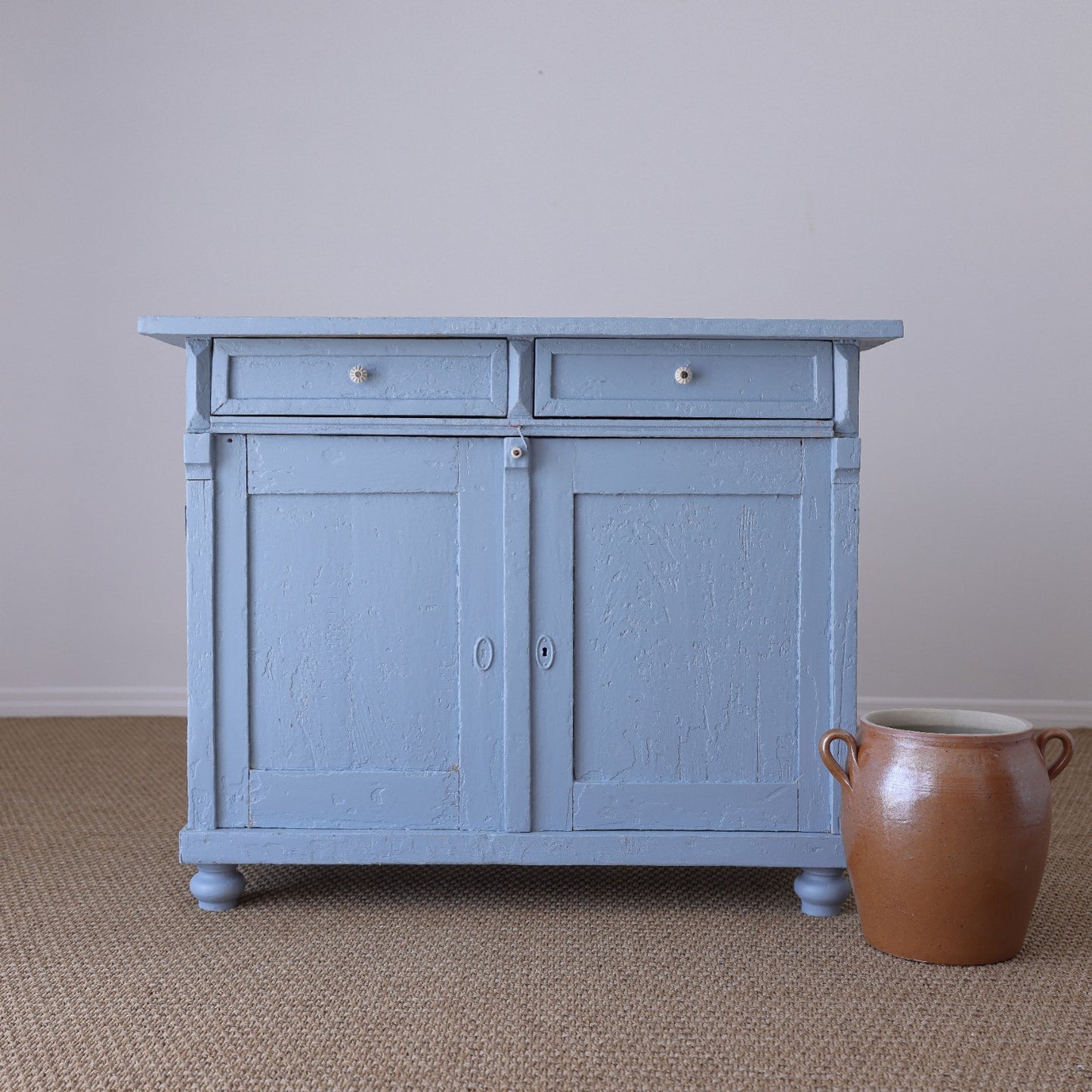 Antique Painted Pine Cupboard