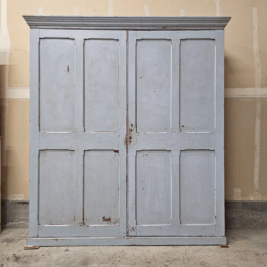 Substantial Antique Blue Painted Cabinet - Circa 1910