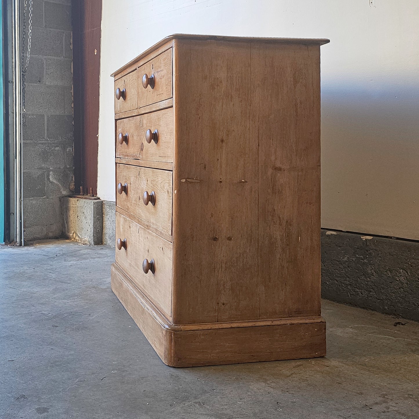 Antique English Pine Chest of Drawers (Dresser) - Circa 1880