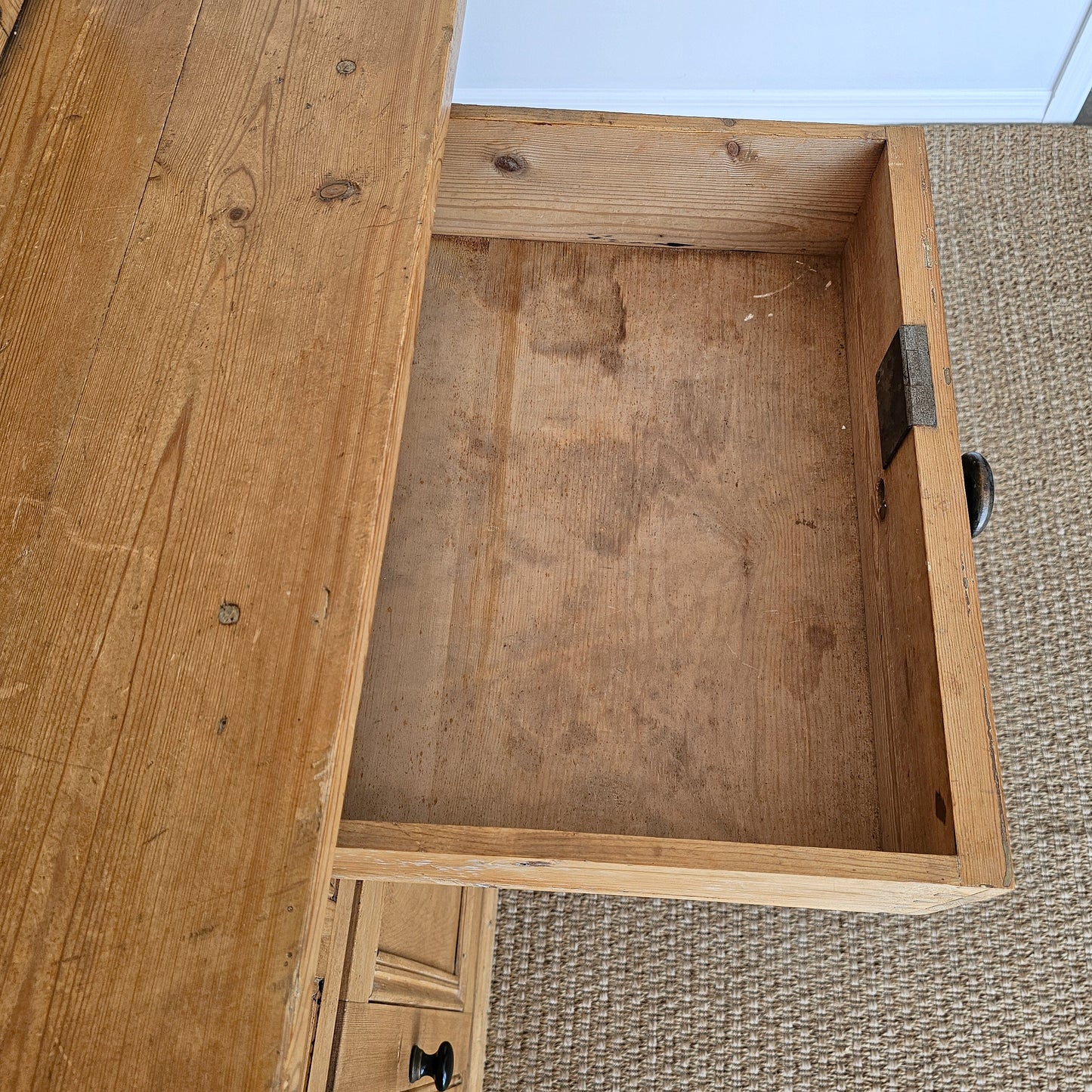 Antique English Pine Housekeeper's Cupboard - Circa 1880