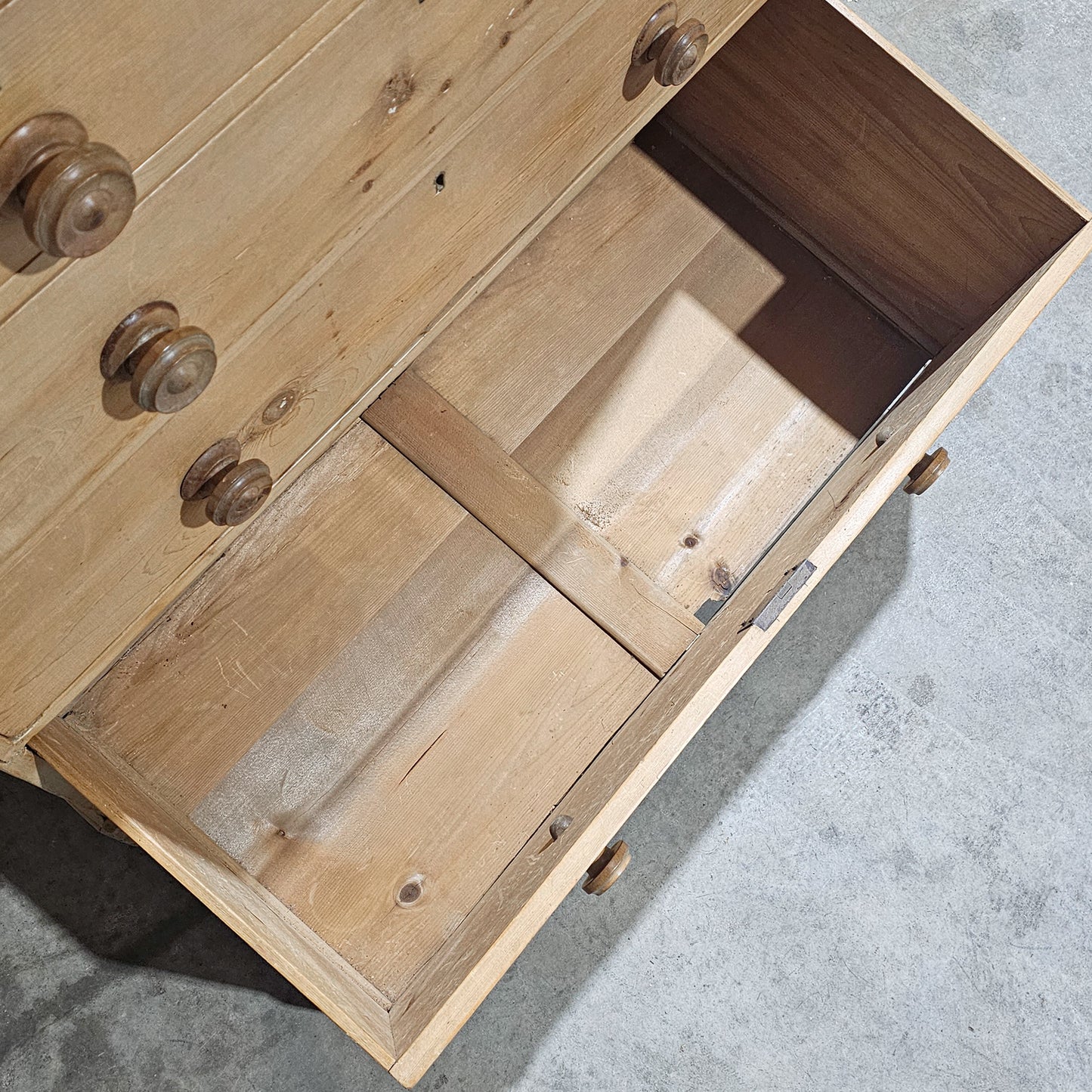 Antique English Bleached Pine Dresser, Chest of Drawers - Circa 1870