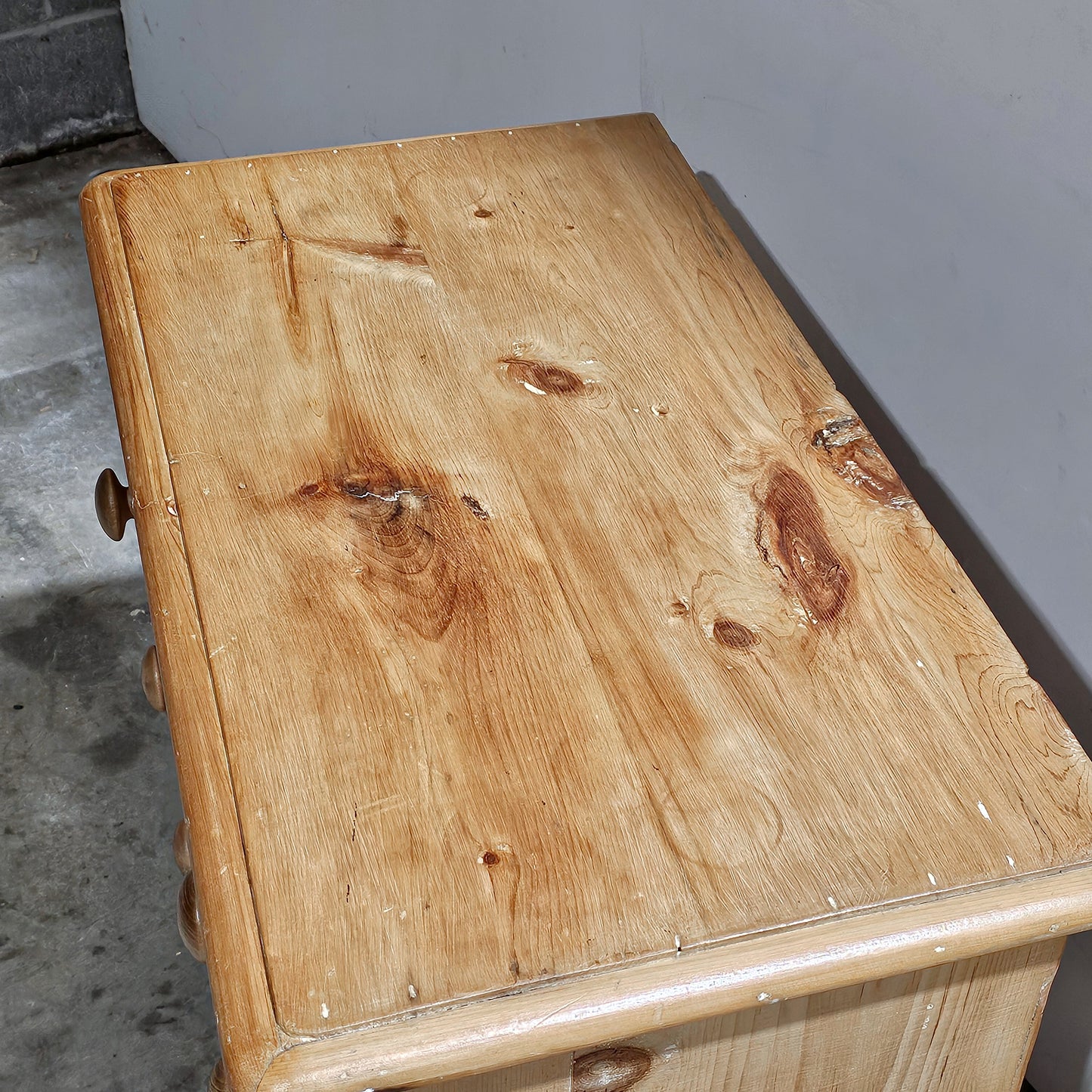 Antique English Pine Petite Dresser or Nightstand- Circa 1890