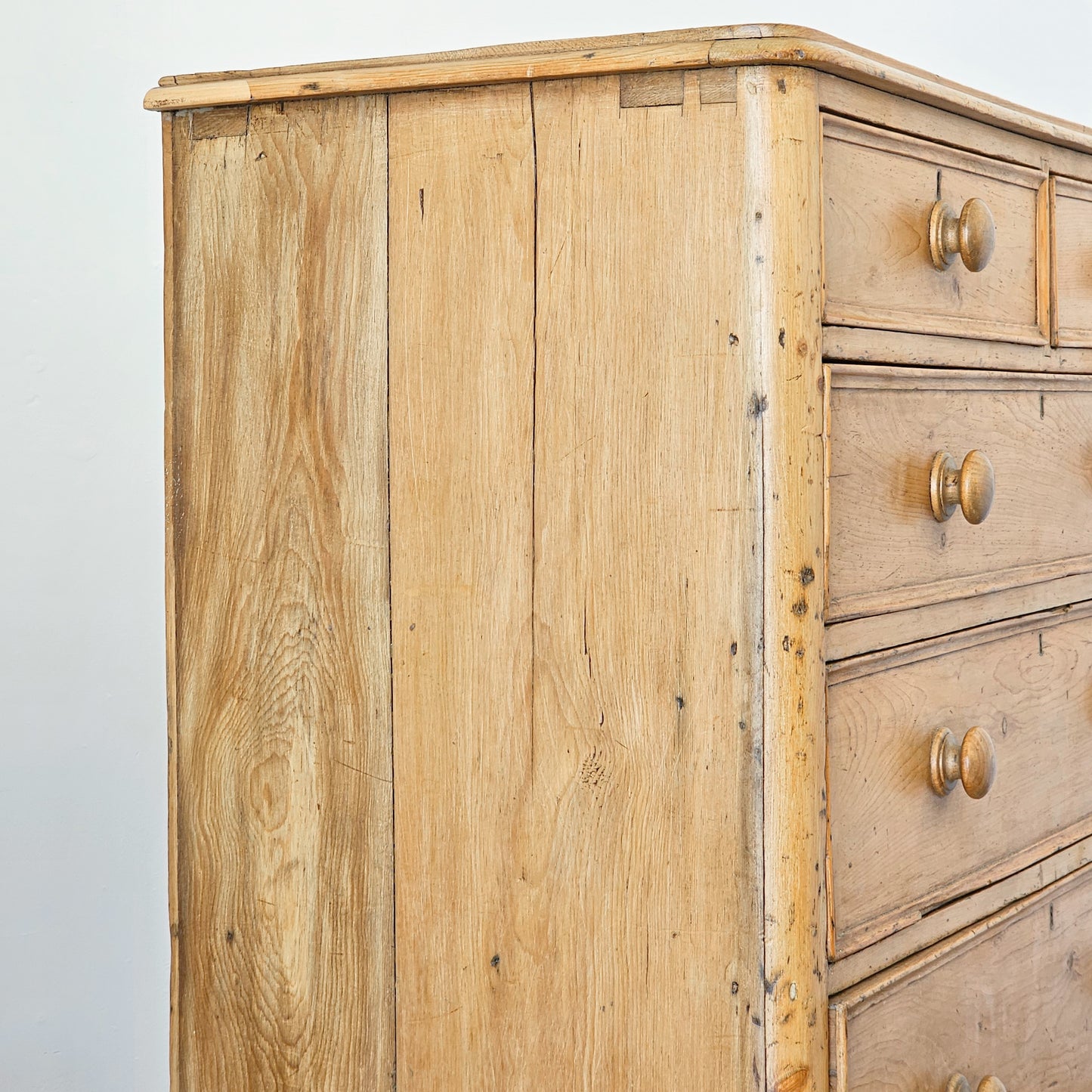 Stately Antique English Pine Chest of Drawers (Dresser) - Circa 1870