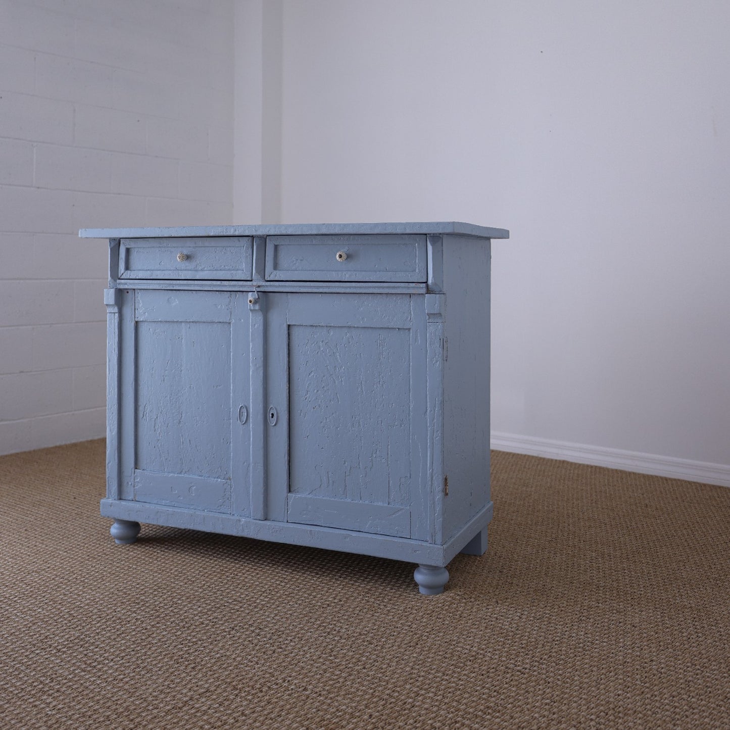 Antique Painted Pine Cupboard