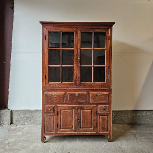 Vintage Indonesian Hutch with glass doors