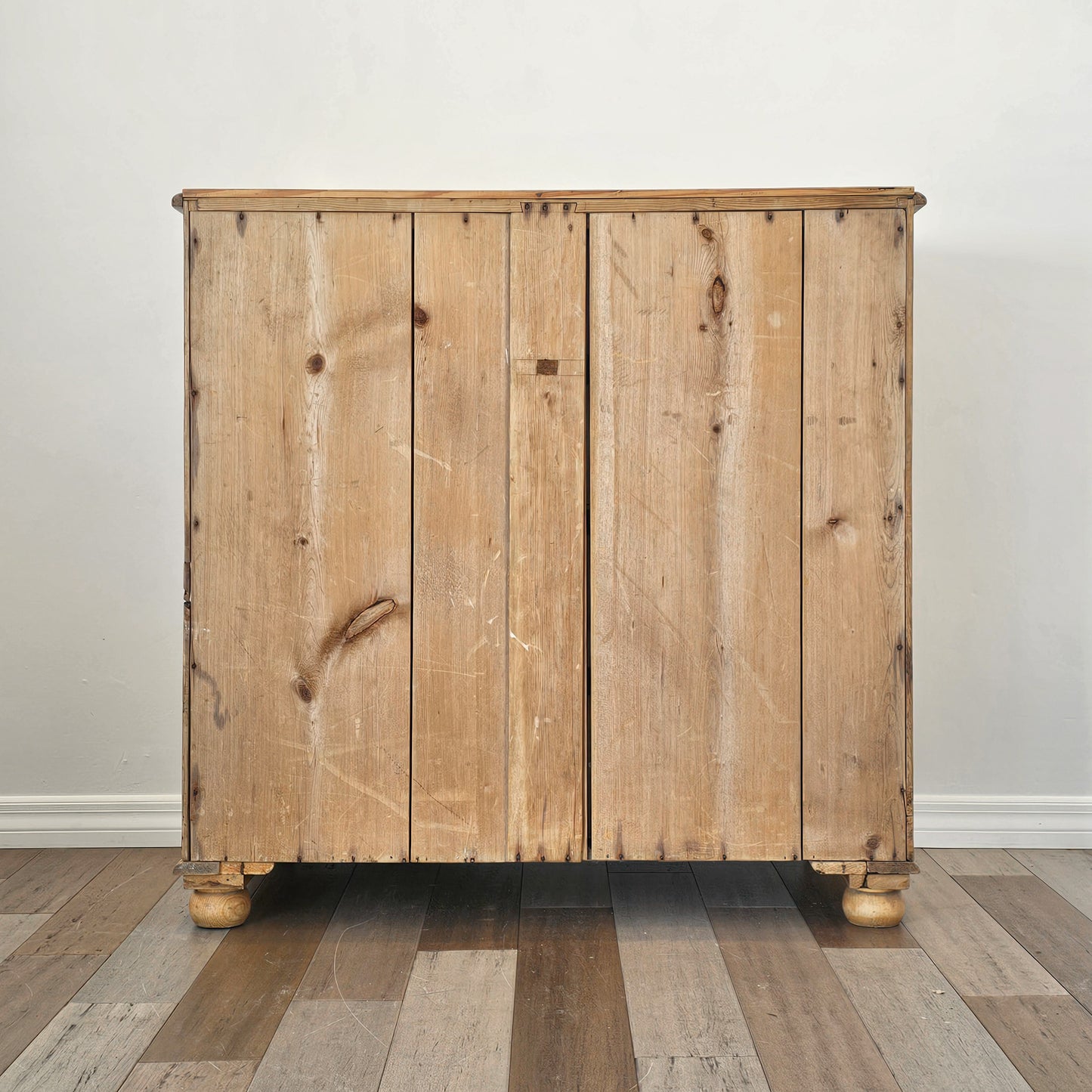 Antique English Bleached Pine Chest of Drawers (Dresser)- Circa 1870