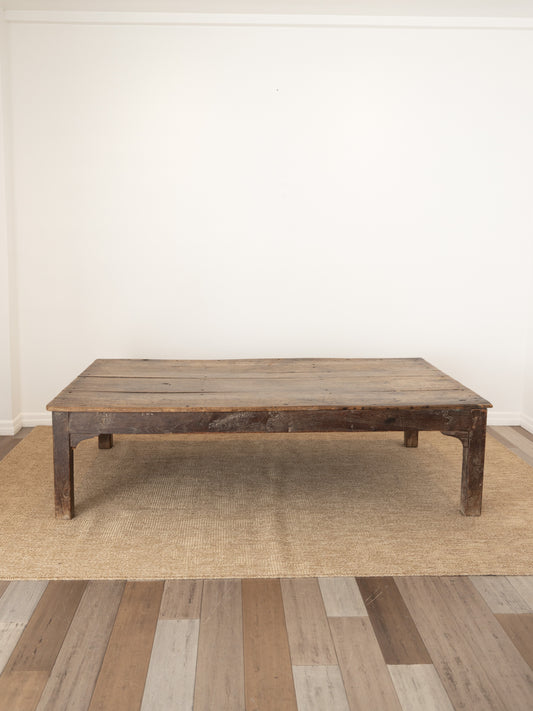 Reclaimed Elm Wood French Farmhouse Oversized Coffee Table
