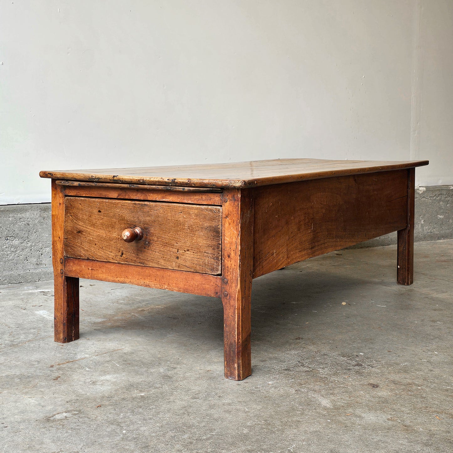 Antique French Chestnut Coffee Table - Circa 1890
