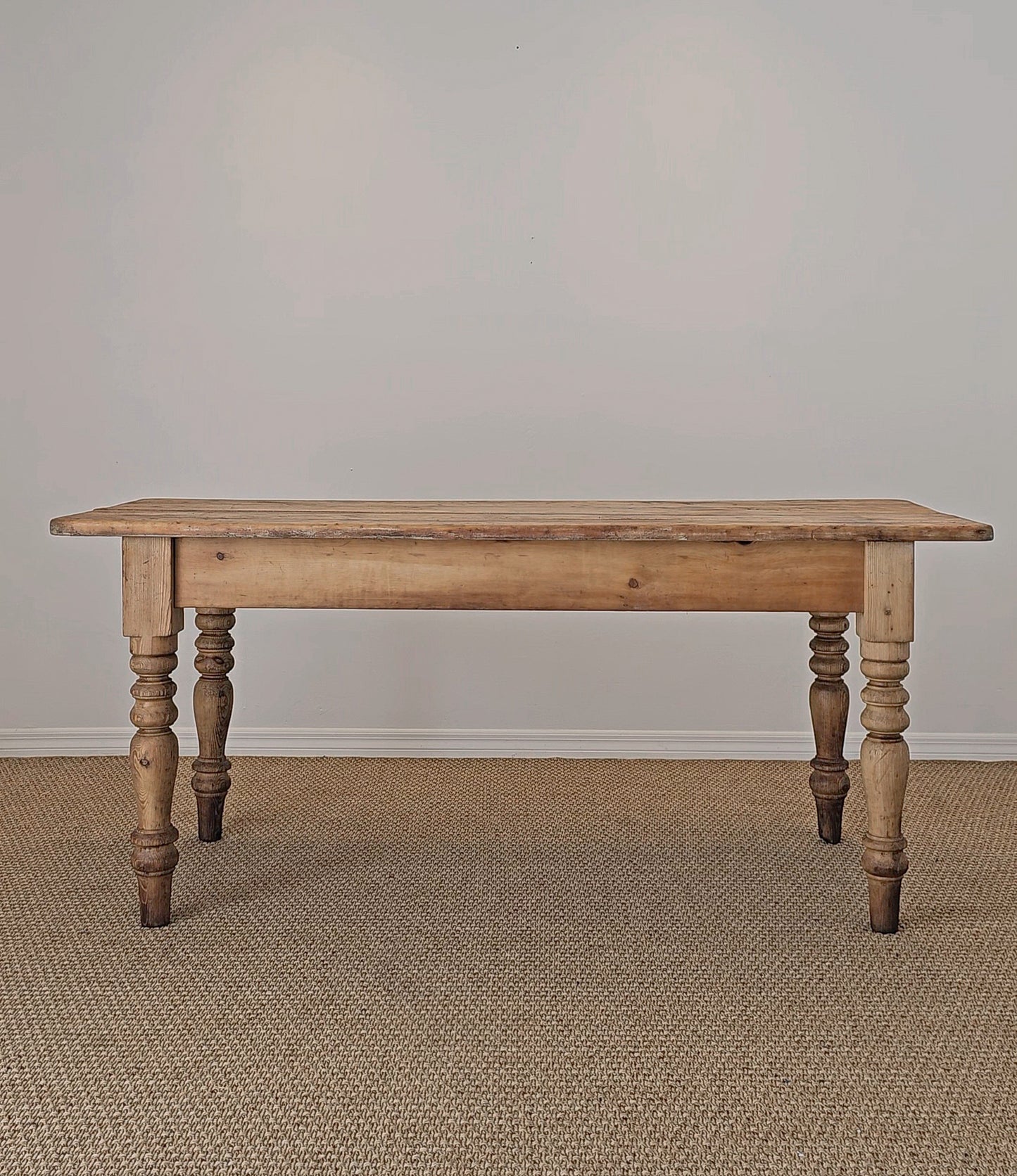 Antique English Pine Farmhouse Dining Table - Circa 1870