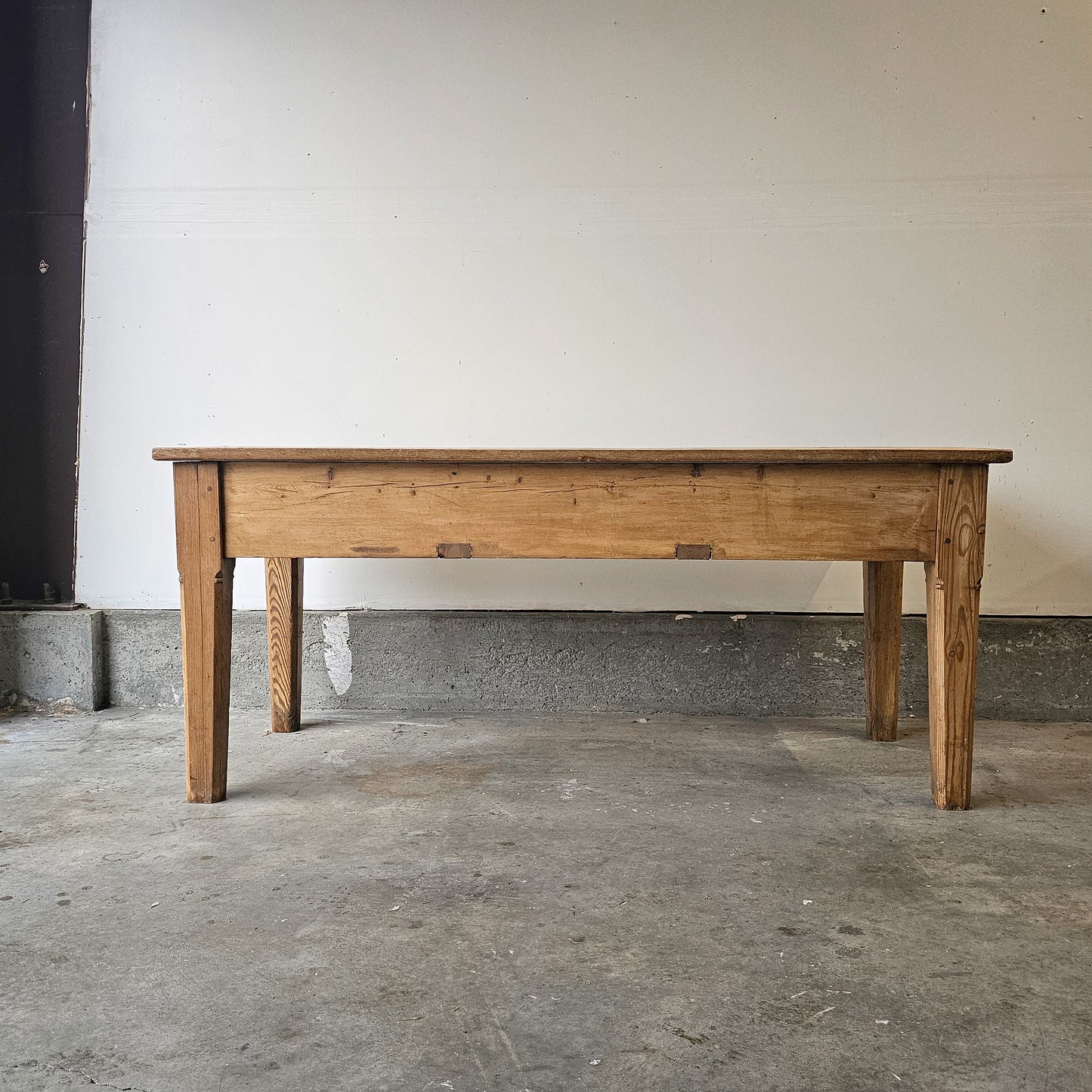 Antique English Pine Farm Table / Writing Table - Circa 1870