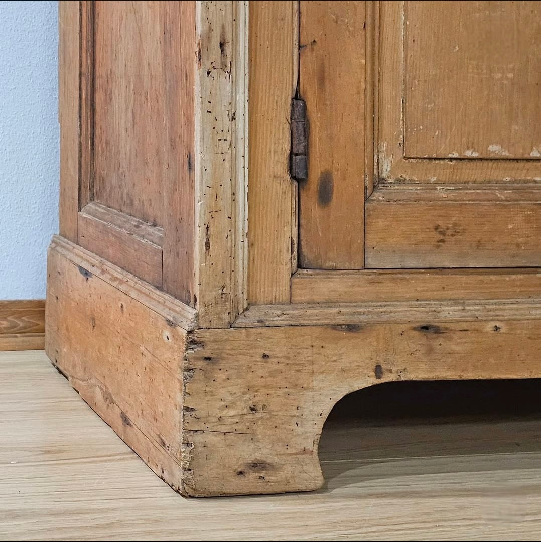 Antique pine linen cabinet