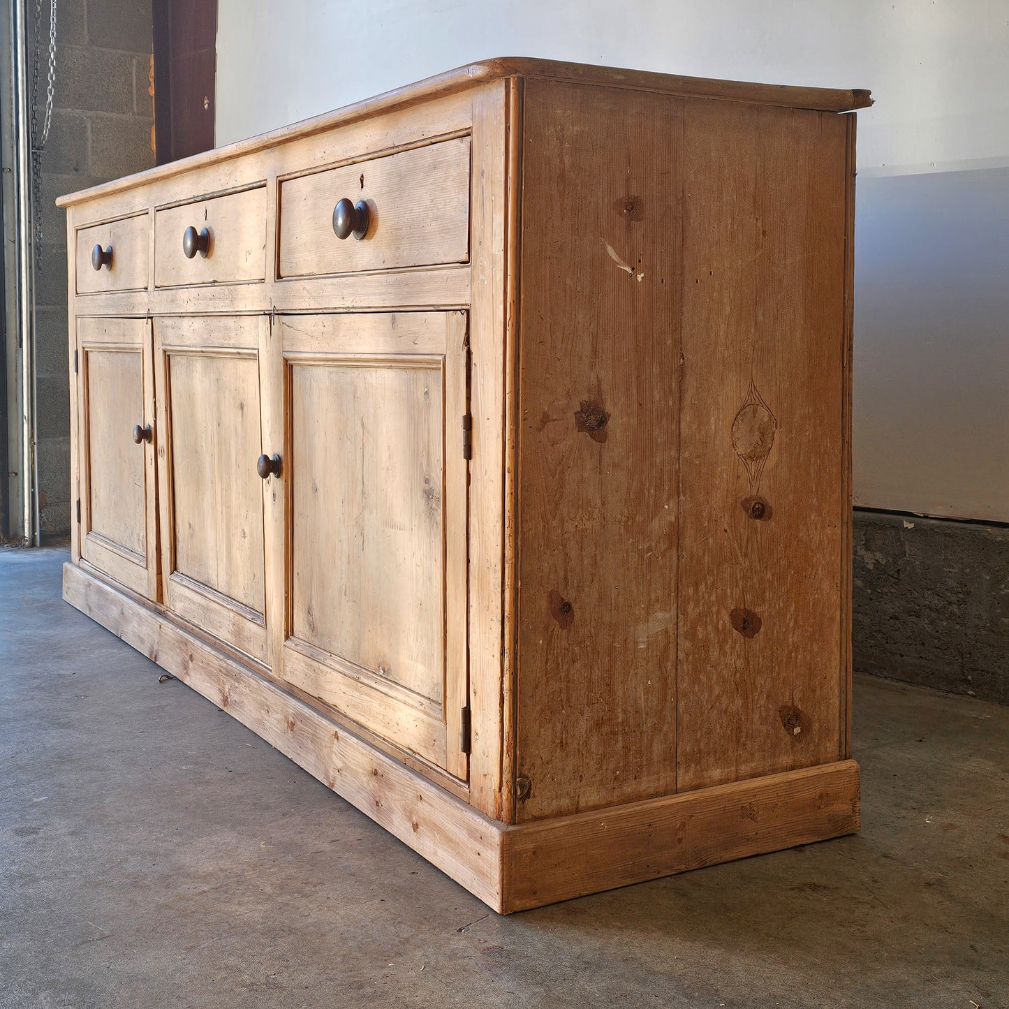 Antique English Pine Sideboard - Circa 1880
