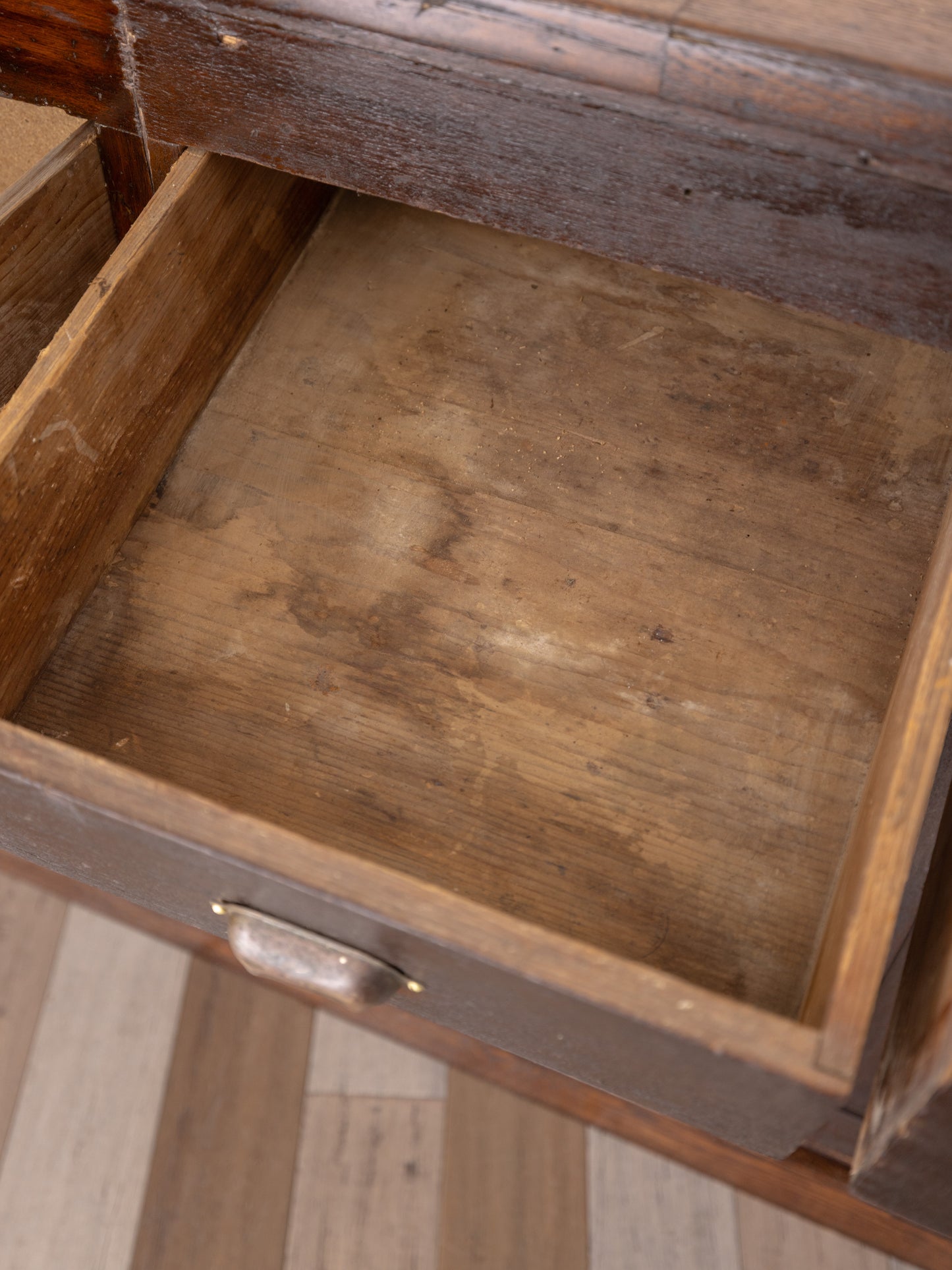 Large Antique Oak Shop Counter Cabinet - Circa Early 20th Century