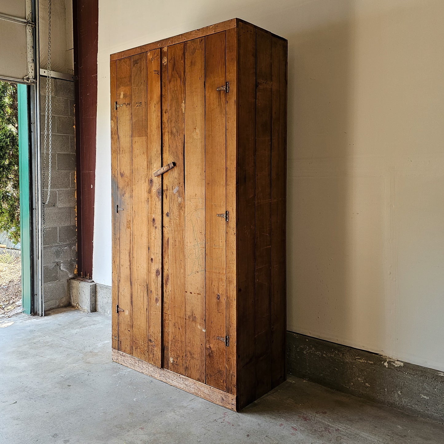 Tall Antique Wood Cupboard