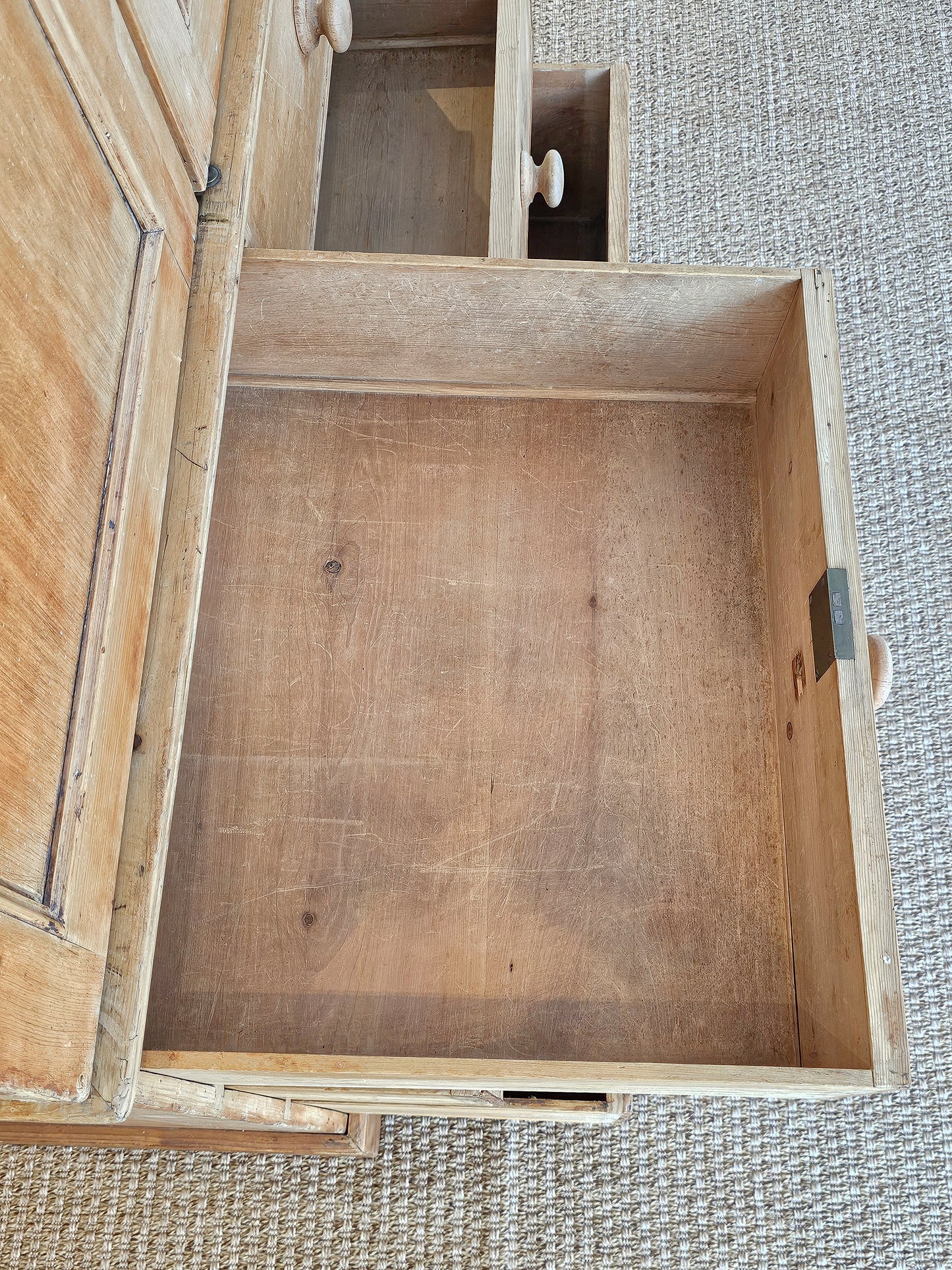 Antique English Pine Linen Press / Housekeeper’s Cupboard