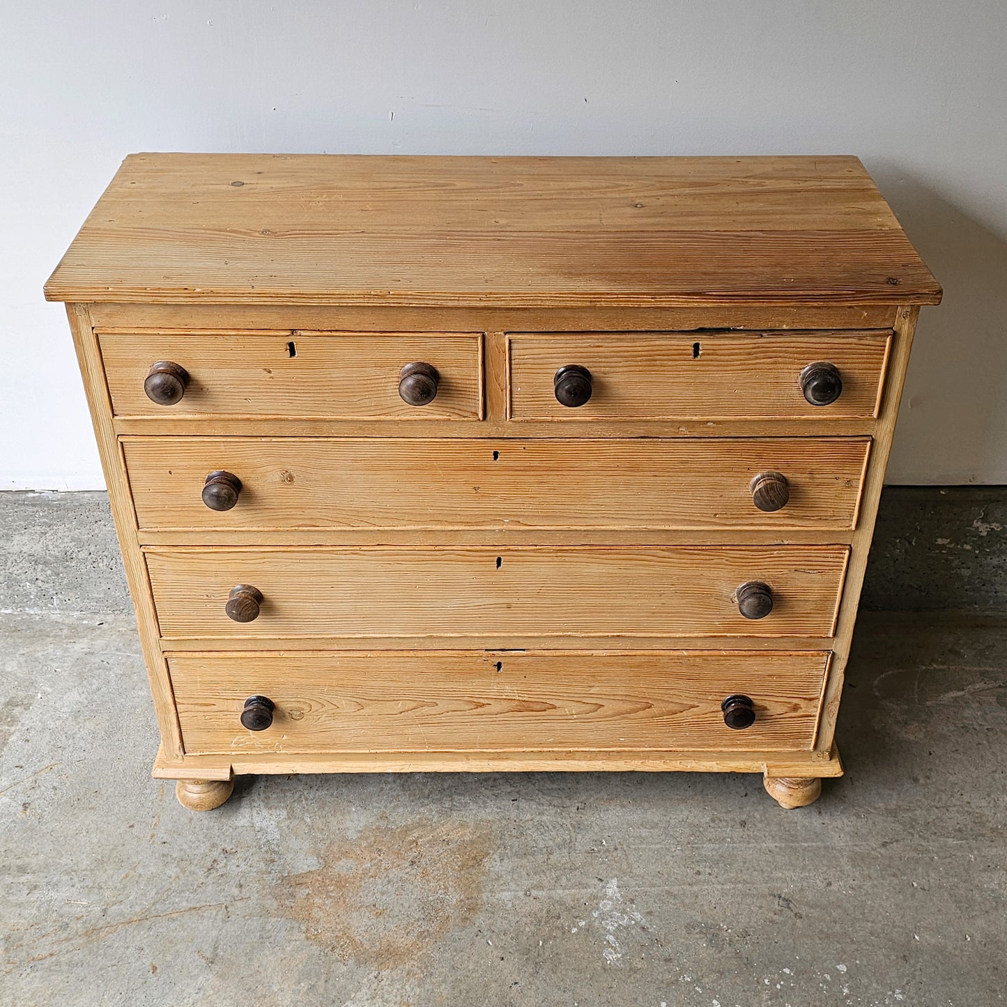 Antique Pine Chest of Drawers / Dresser - Circa 1870