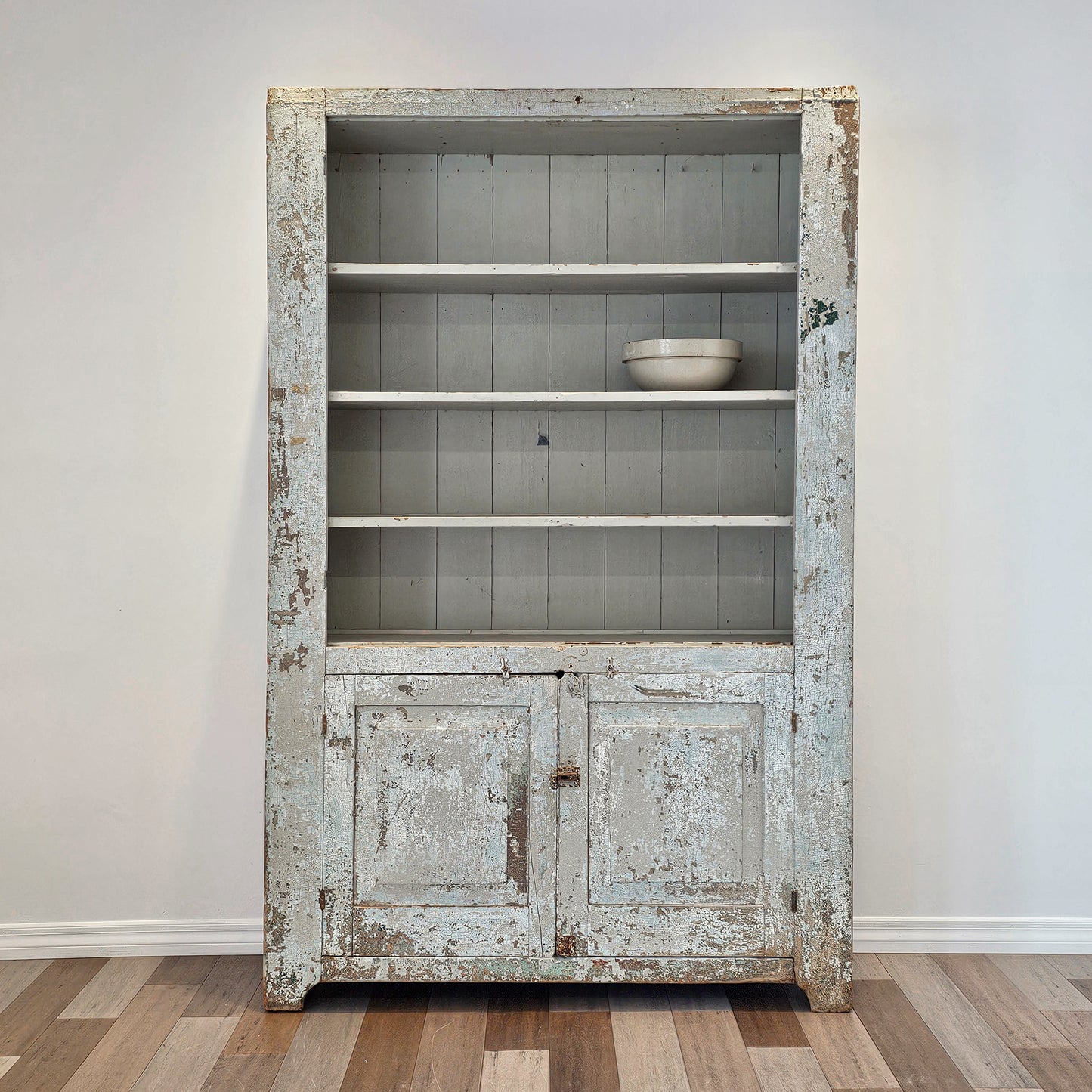 Primitive Painted Wood Farm Cupboard - Circa 1880–1900