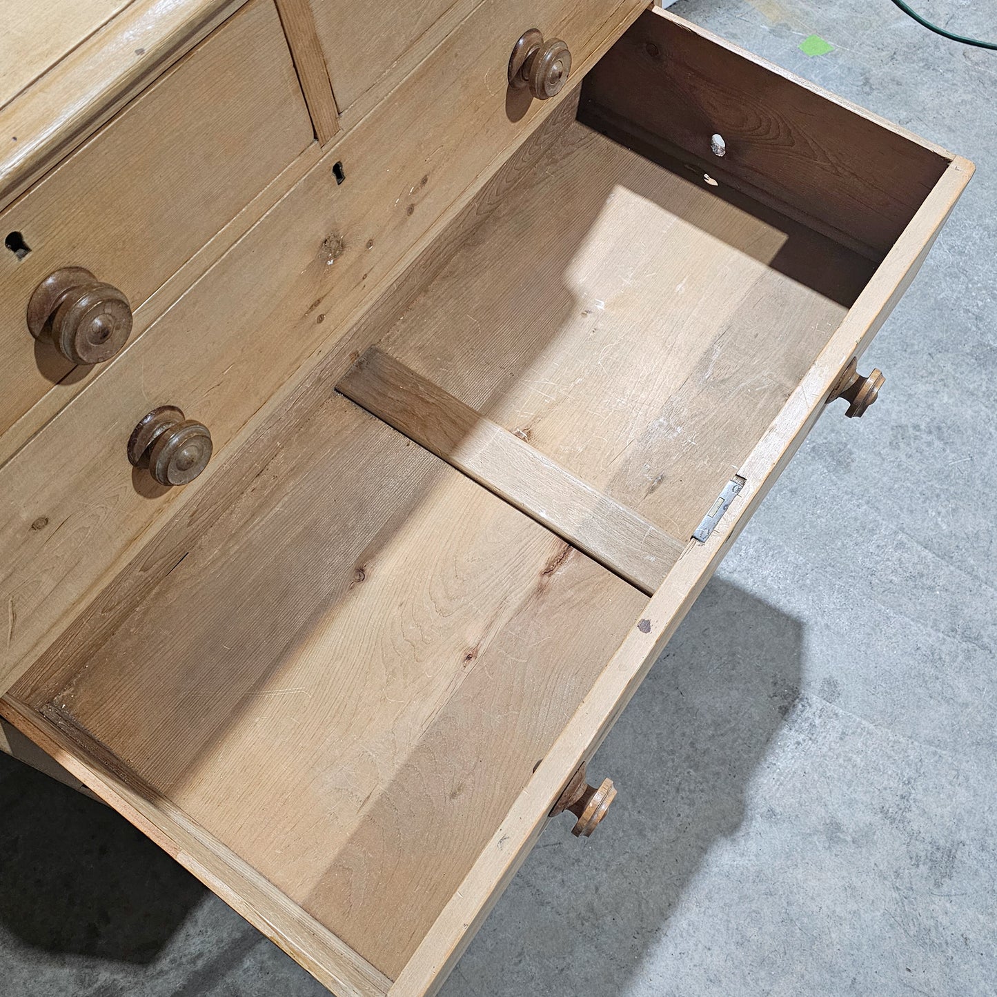 Antique English Bleached Pine Dresser, Chest of Drawers - Circa 1870