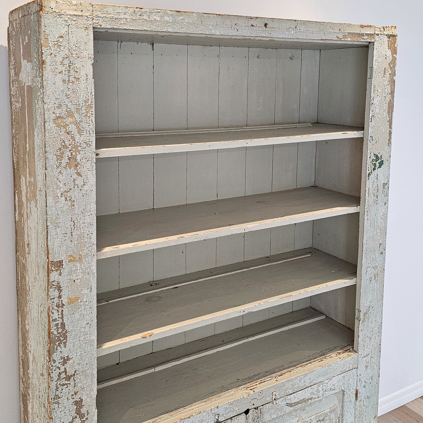 Primitive Painted Wood Farm Cupboard - Circa 1880–1900