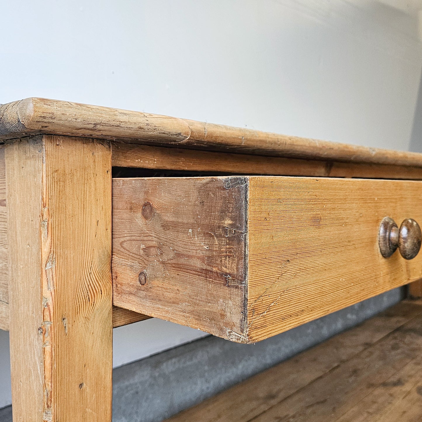 Antique English Pine Pot Board Dresser Base  - circa 1850