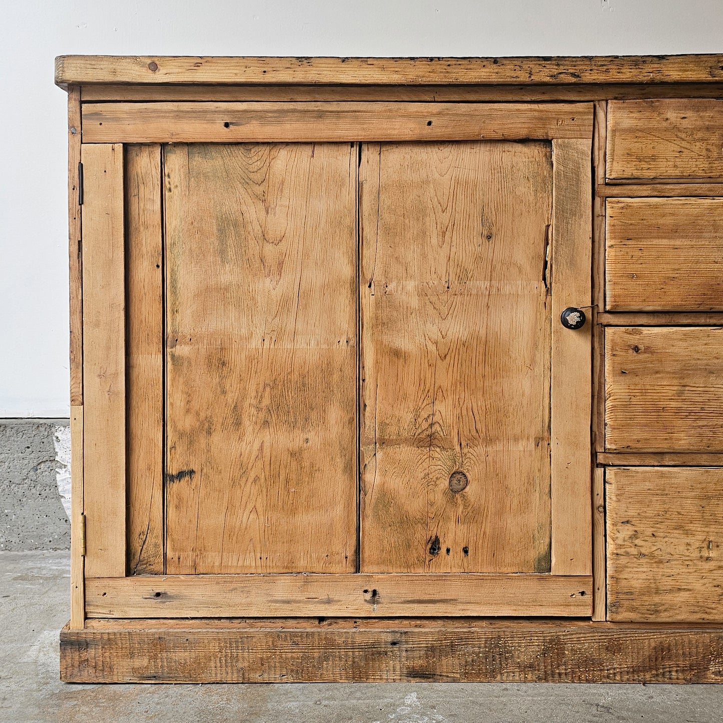 Antique English Pine Sideboard - Circa 1880