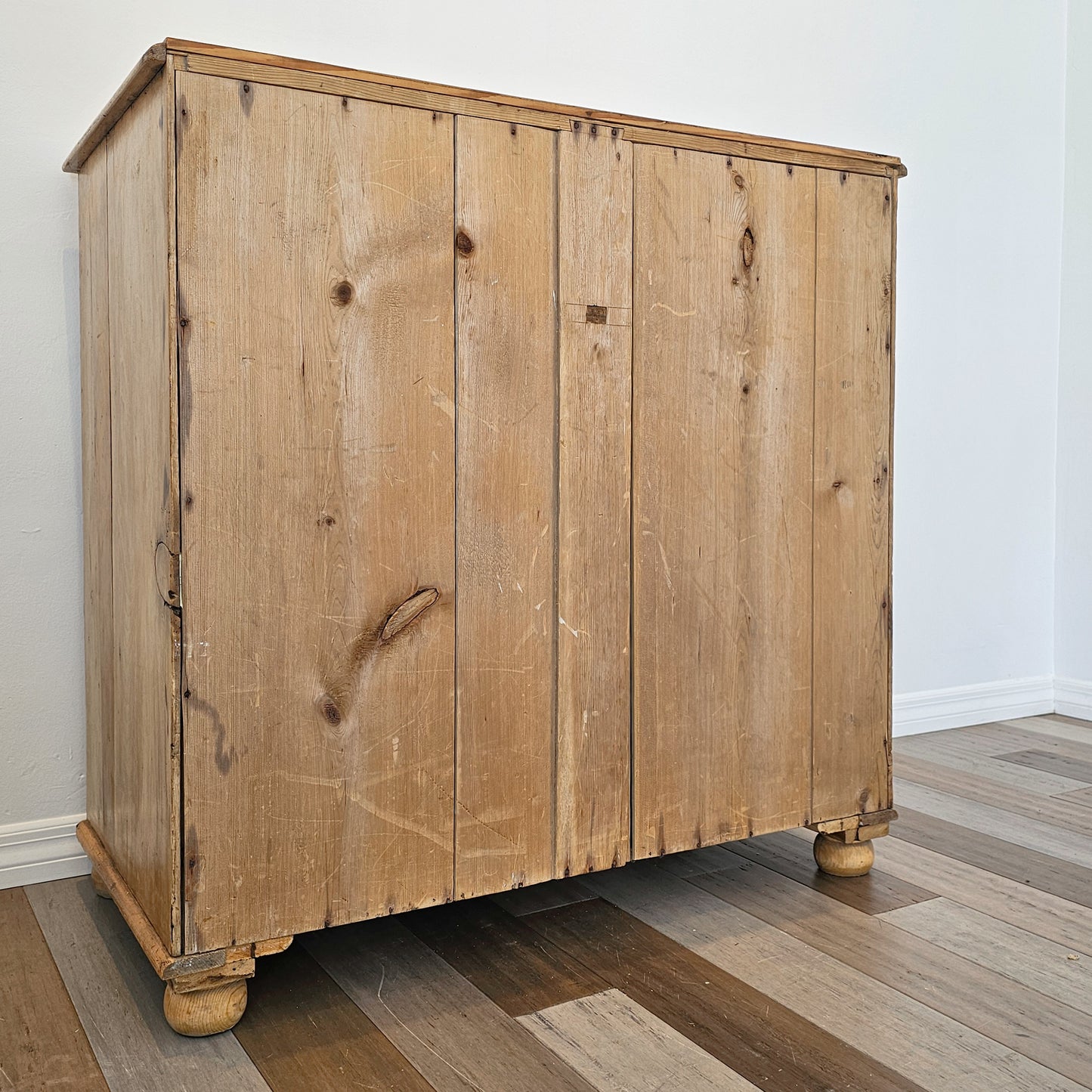 Antique English Bleached Pine Chest of Drawers (Dresser)- Circa 1870