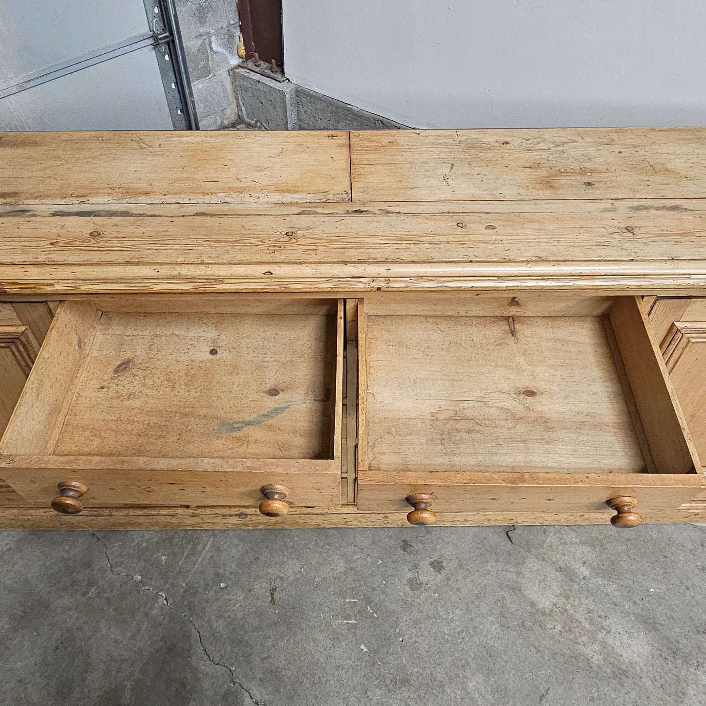 Monumental Antique English Pine Haberdashery - Circa 1880