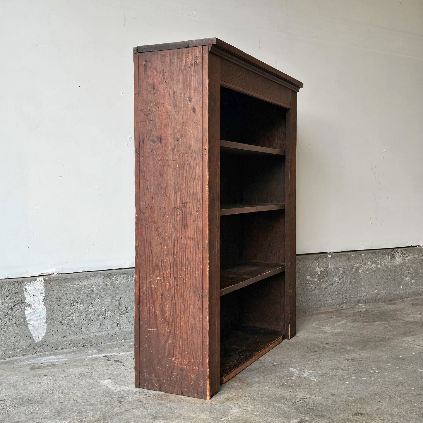 Antique Fir Open Bookcase