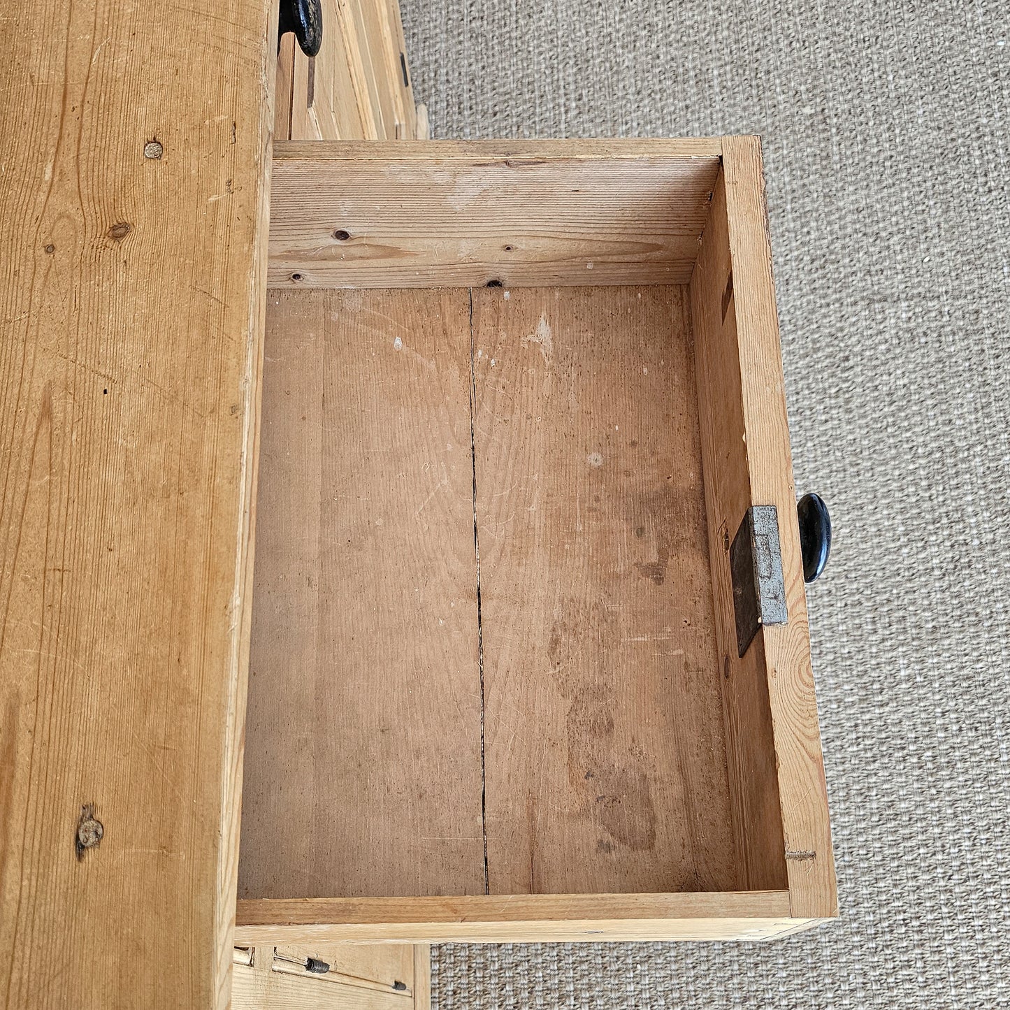 Antique English Pine Housekeeper's Cupboard - Circa 1880