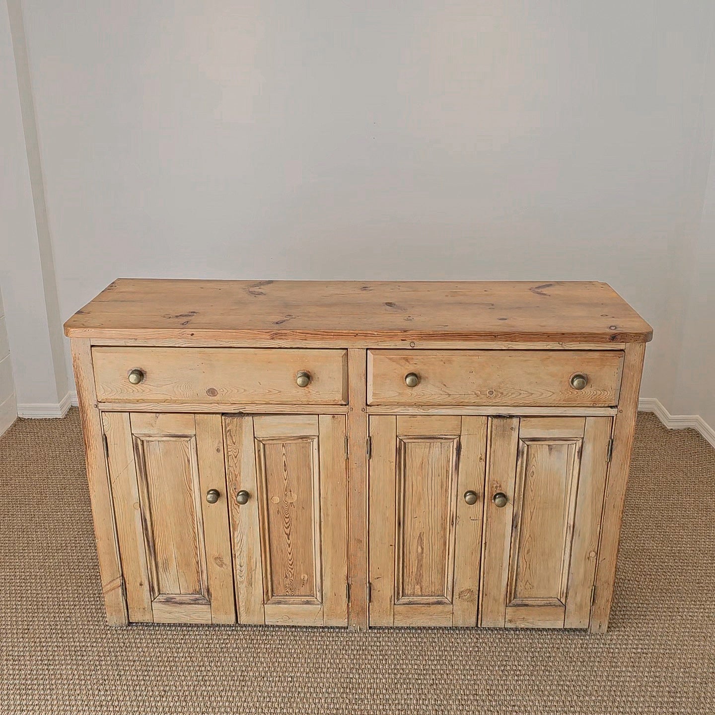 Antique English Pine Sideboard - Circa 1870