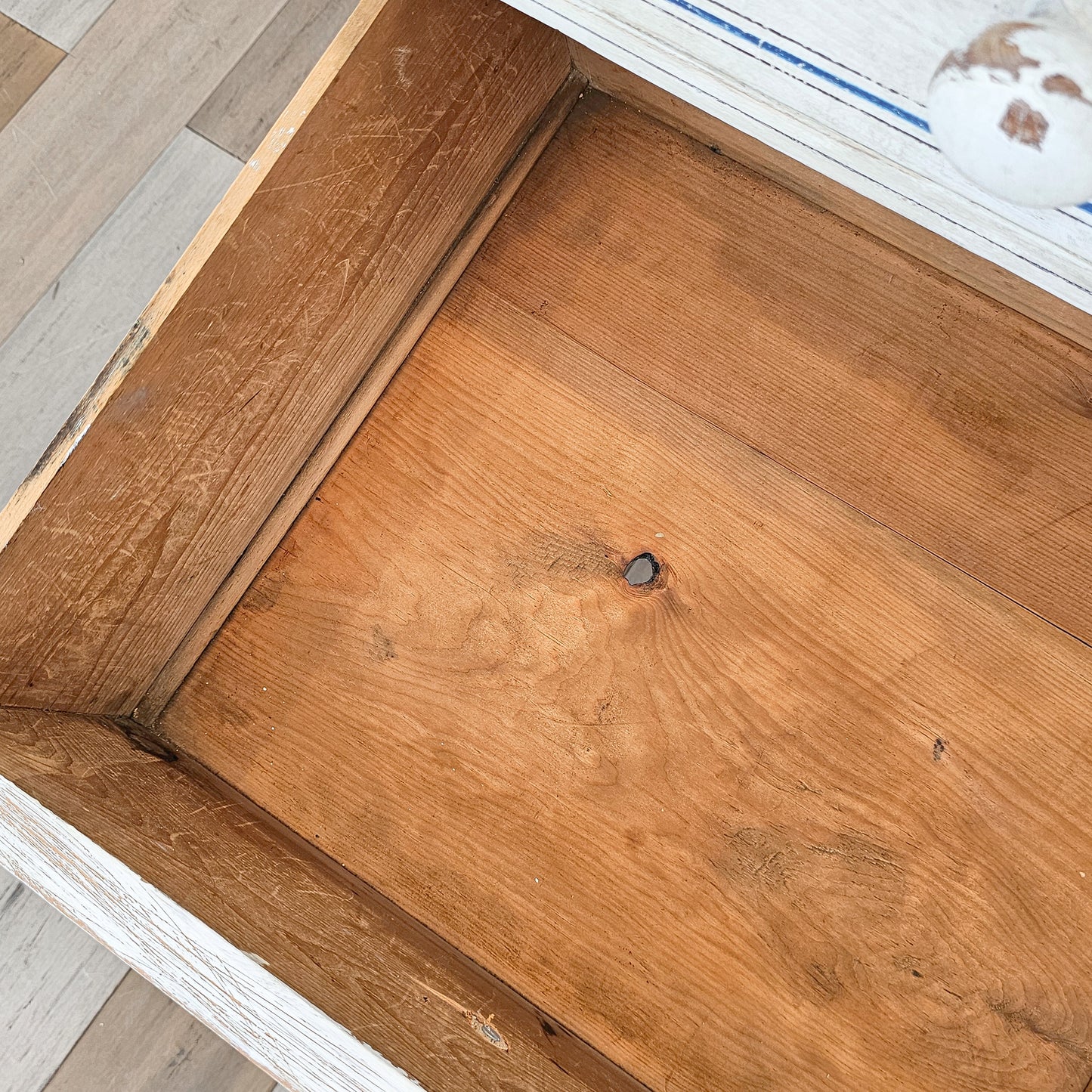 Antique English Pine Painted Dresser - Circa 1880