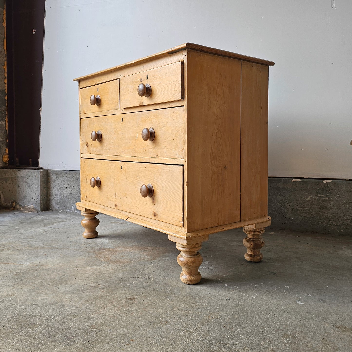 Petite Antique Pine Chest of Drawer/Nightstand - Circa 1860