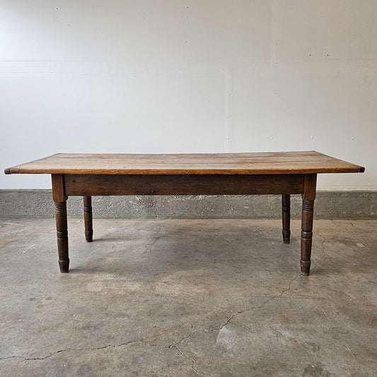 Antique French Oak Three-Plank Dining Table