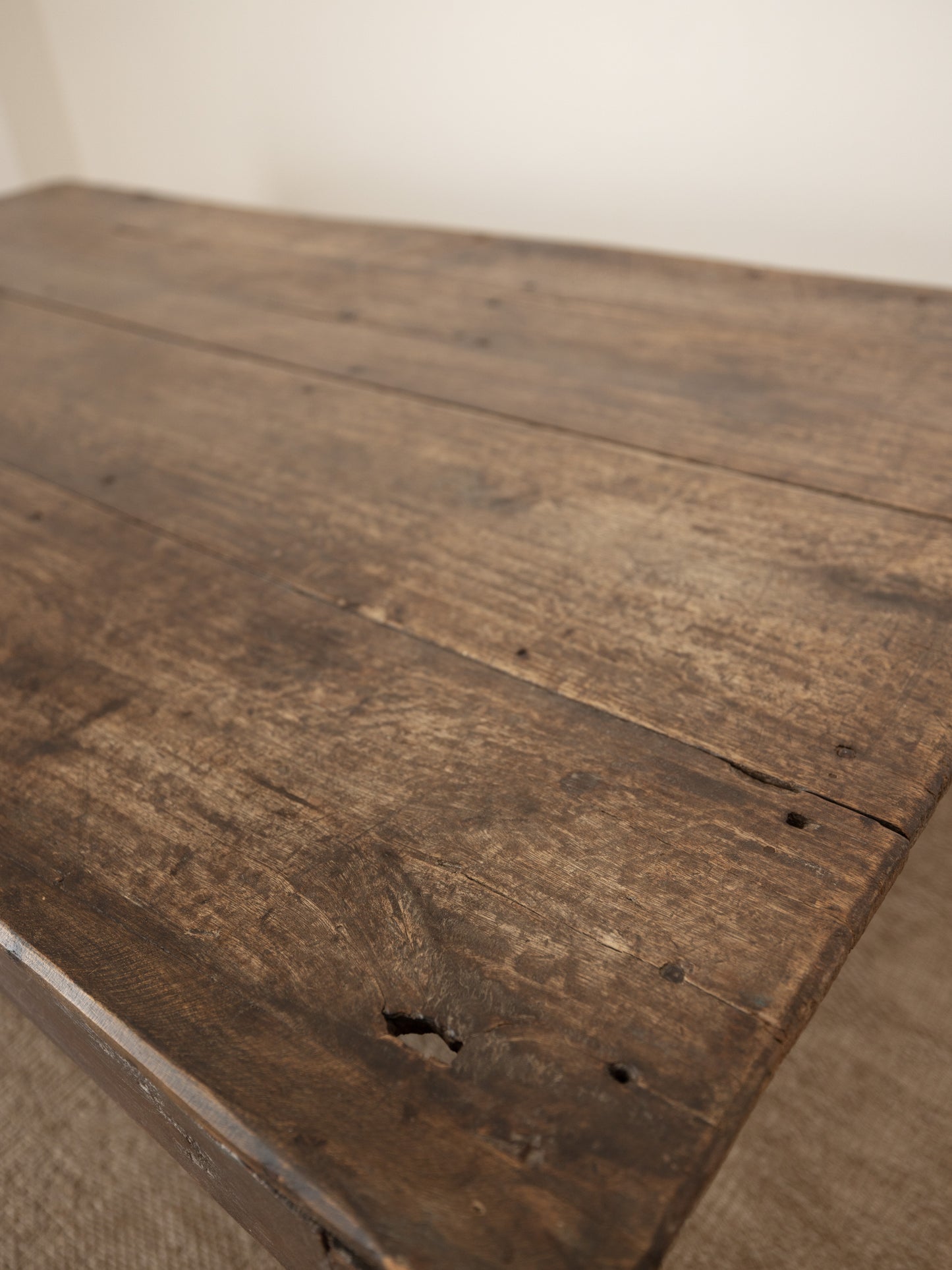 Reclaimed Elm Wood French Farmhouse Oversized Coffee Table