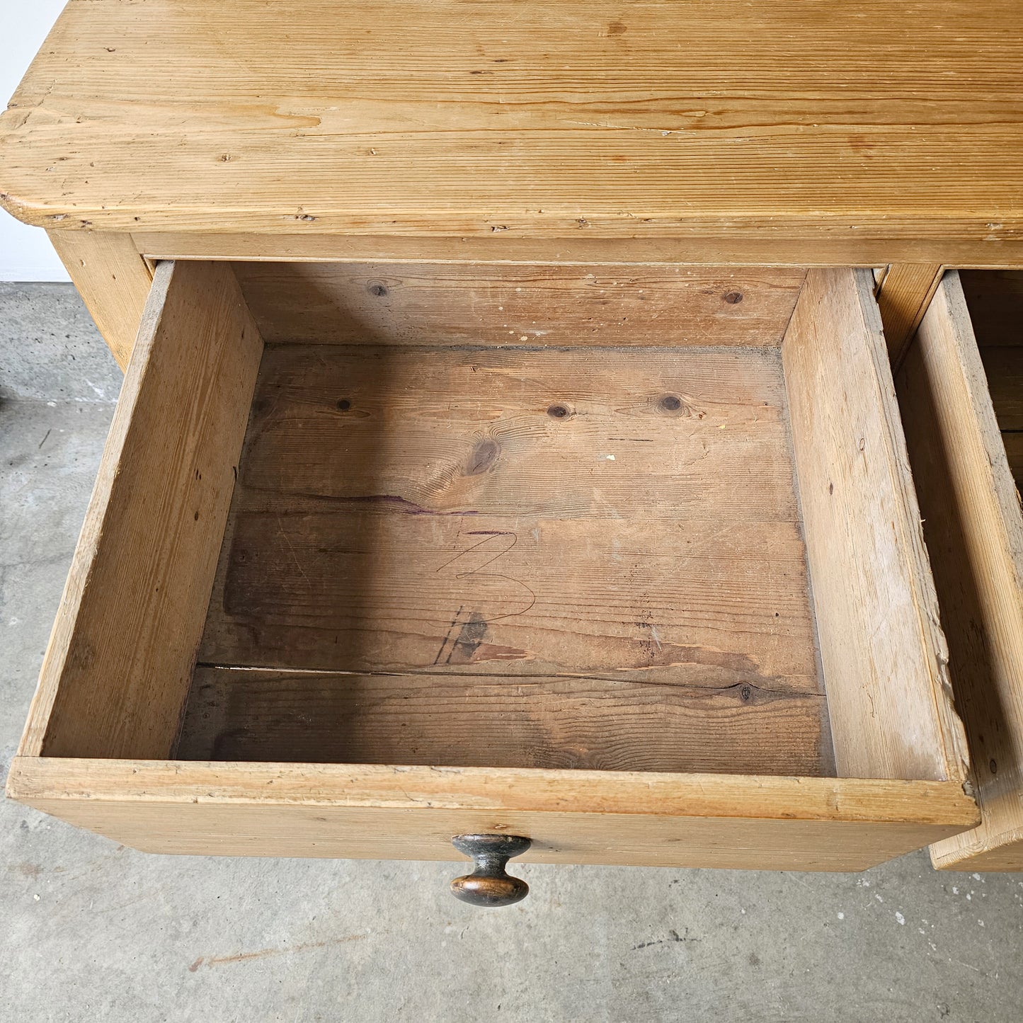 Monumental English Pine Kitchen Dresser (Hutch)-Circa 1880