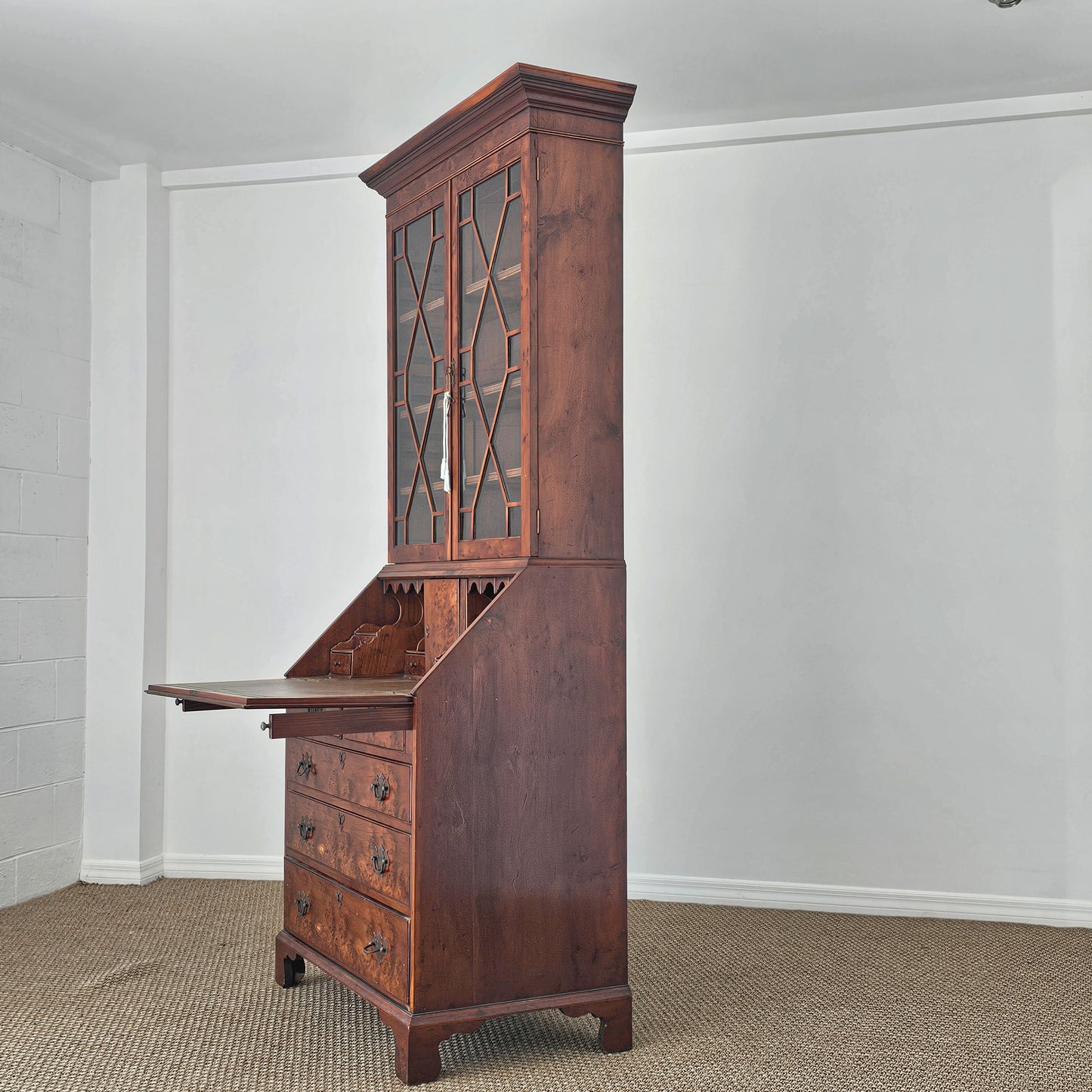 Antique English Secretary Bookcase | Georgian Revival | Circa 1900–1930