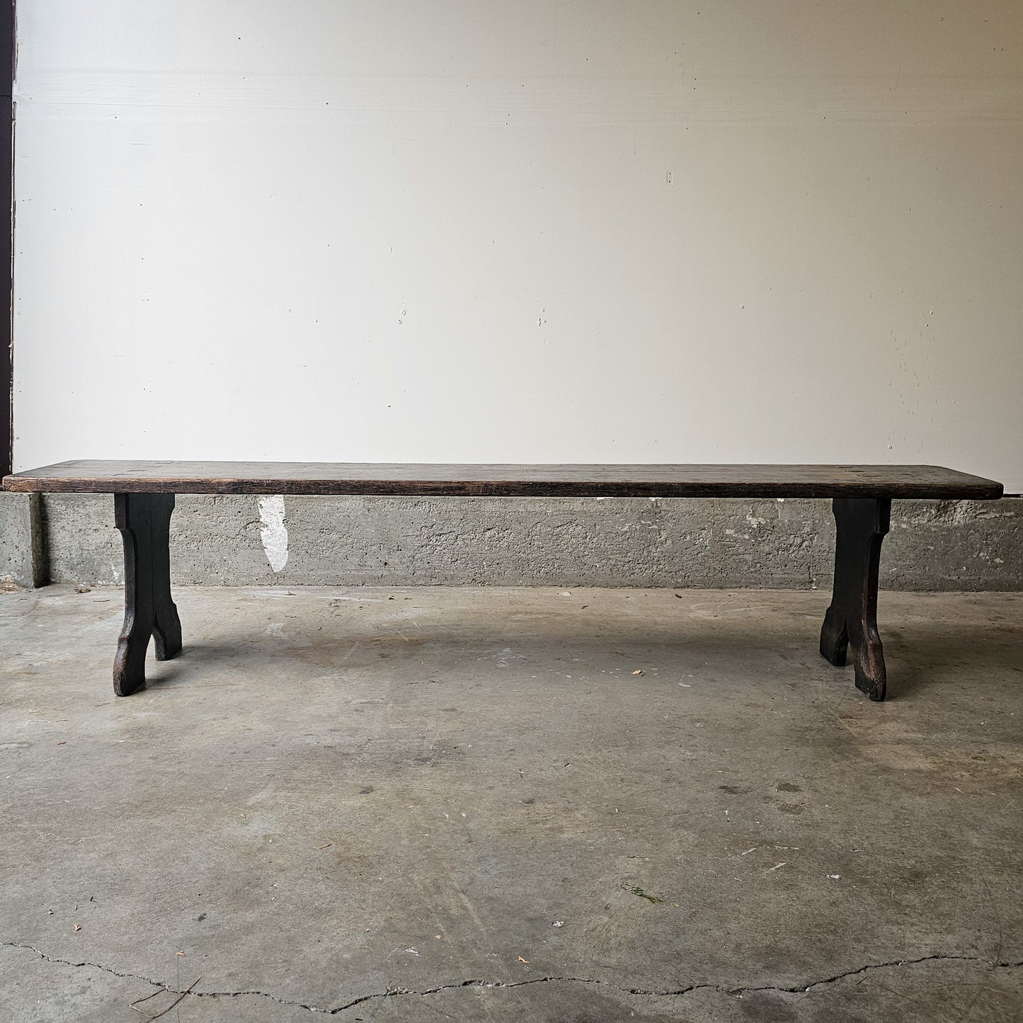 Antique English Oak Bench - Circa 1910