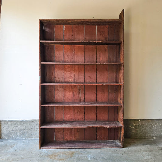 Rustic wood bookcase