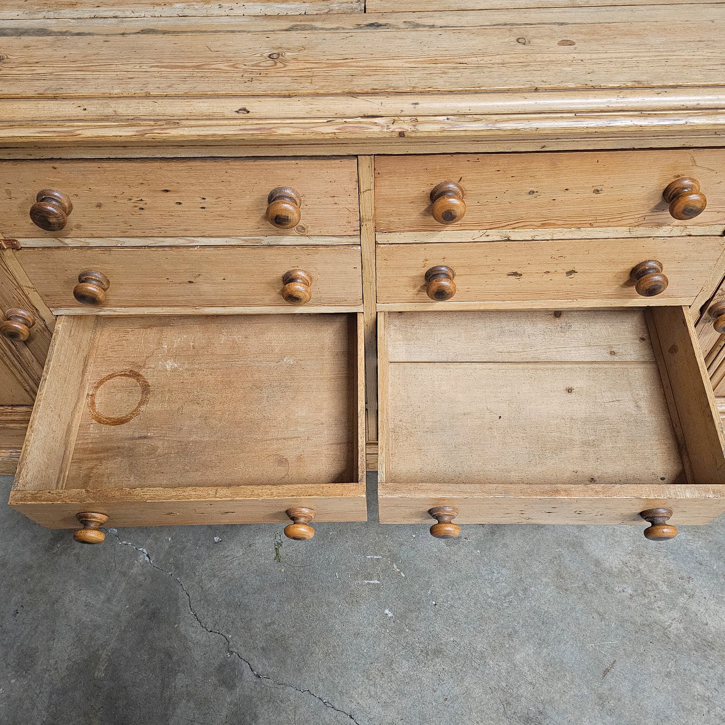 Monumental Antique English Pine Haberdashery - Circa 1880
