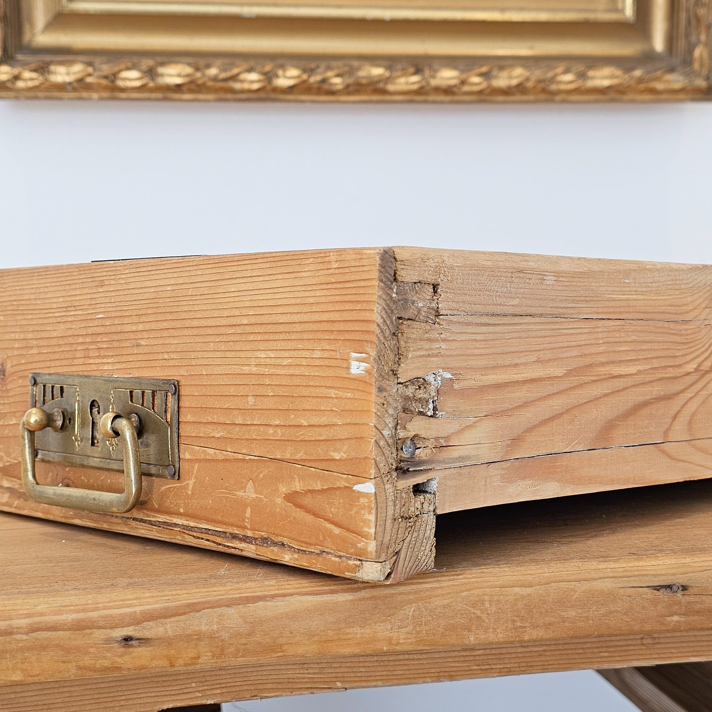 Antique English Pine Side Table / Writing Table
Circa 1880