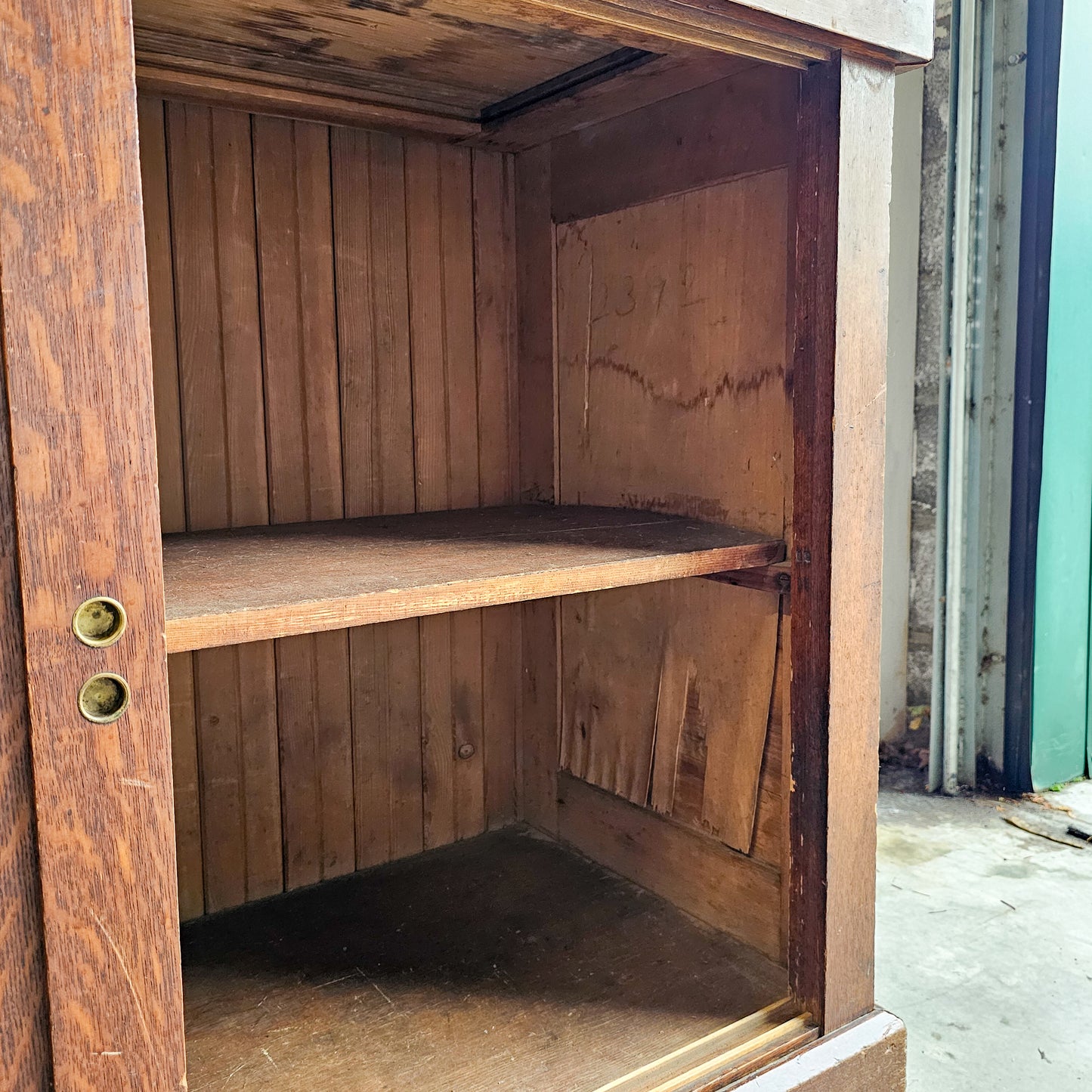 Stately Antique general store display cabinet