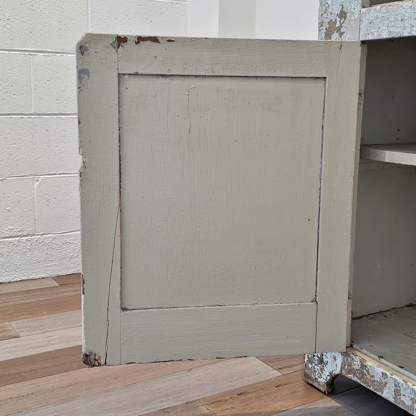 Primitive Painted Wood Farm Cupboard - Circa 1880–1900